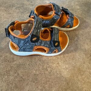 Max & Jake - Stylish Orange and Gray Kids Sandals, Size 5